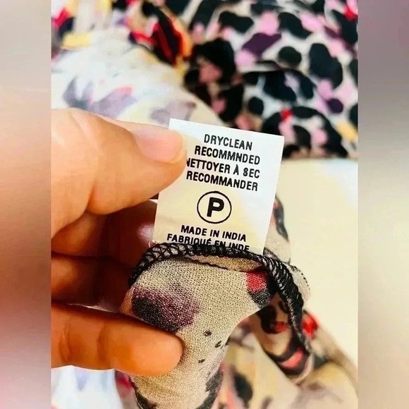 Anthropologie Bl-nk Joelle Leopard Peasant Blouse Size XS NWT - Picture 8 of 15